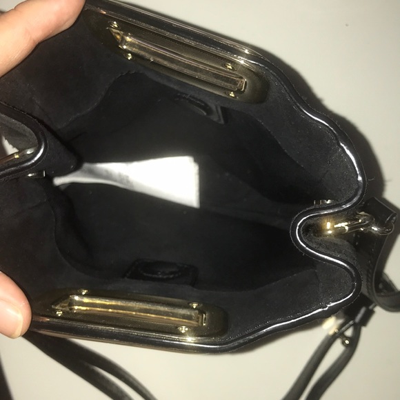 Maje Mini M Suede Crossbody Bag with Gold accent - Picture 4 of 9